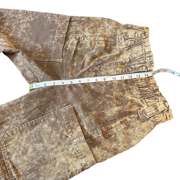 BDG Unisex Urban Outfitters High Waist Acid Washed Orange Baggy Zipper Pants S - Picture 8 of 13